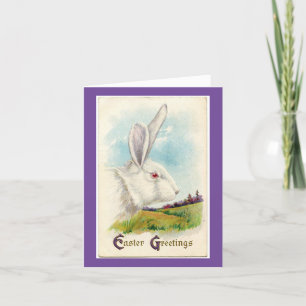 Carte Pâques vintage Rabbit Head