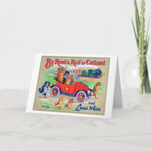Carte Par Road & Rail en Catland, Louis Wain