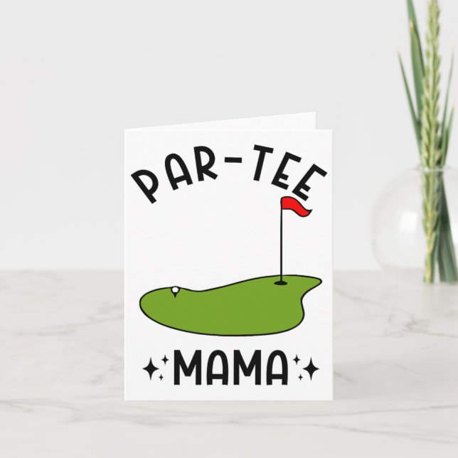 Carte Par tee Mama Golf Birthday Party Maman (Devant)