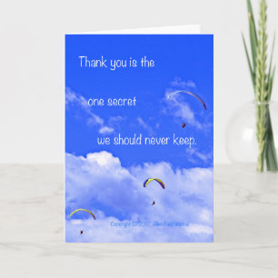 Carte Parachute #2 avec poème : Pas de secret