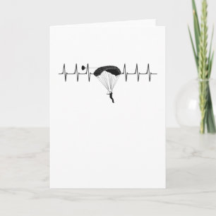 Carte Parachute Heartbeat Skydiving Sykdive Pulse