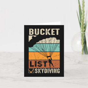 Carte Parachute Jump Skydiver Instructor Bucket Listes S