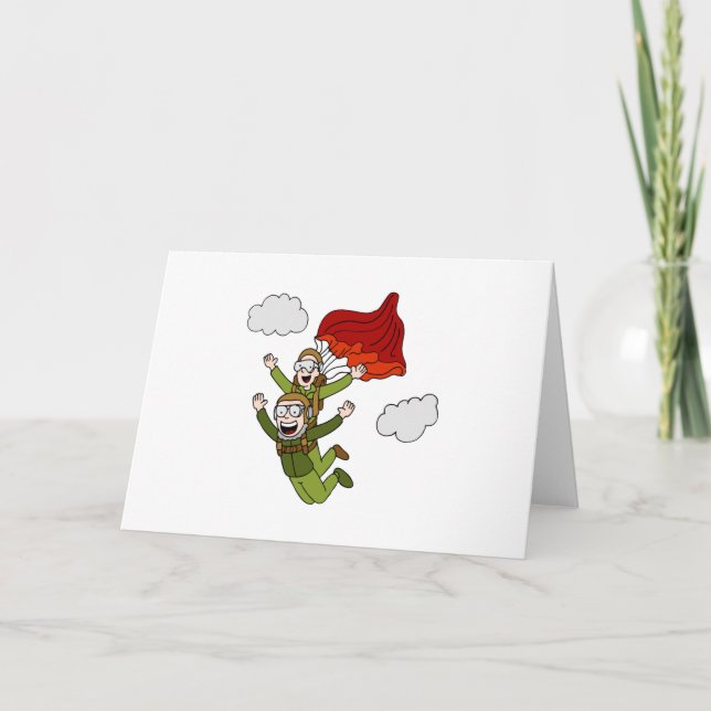 Carte Parachutisme tandem (Devant)