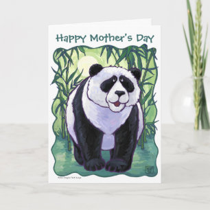 Carte Parade animale Panda Bear Joyeuse Fête des mères
