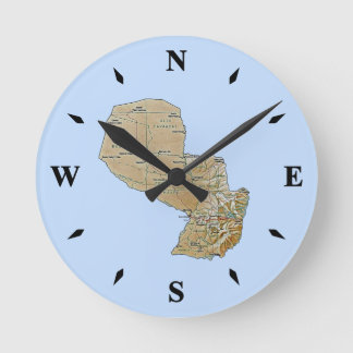 Carte Paraguay Horloge