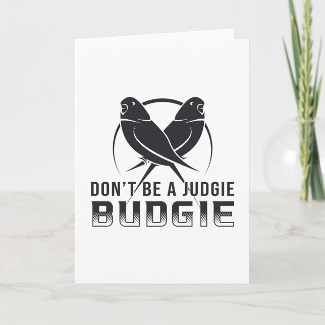 Carte Parakeet Lover Judgie Budgie Budgerigar Animaux (Devant)