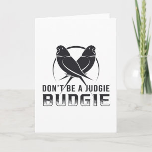 Carte Parakeet Lover Judgie Budgie Budgerigar Animaux