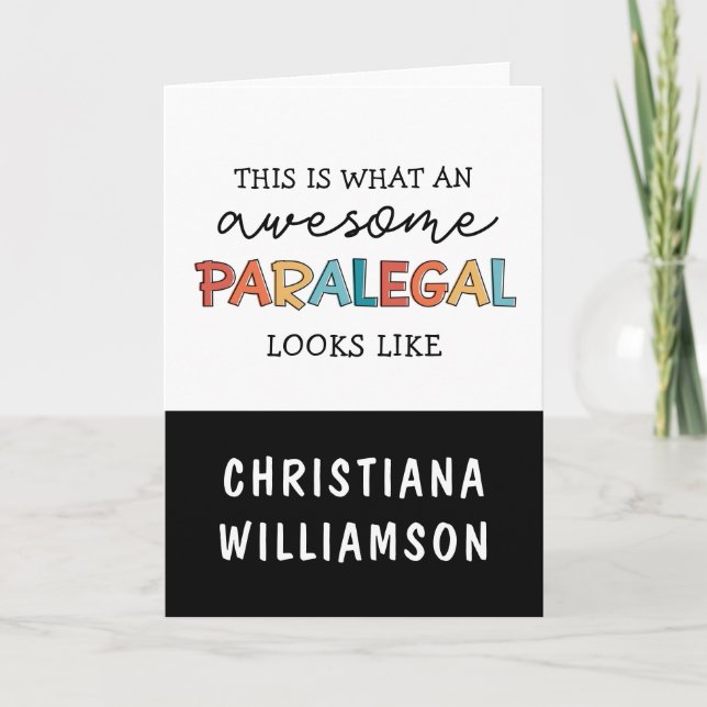 Carte Paralegal sur mesure Awesome Assistant juridique a (Devant)