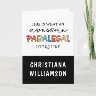 Carte Paralegal sur mesure Awesome Assistant juridique a