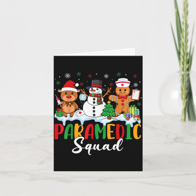 Carte Paramedic Squad Reindeer Snowman Gingerbread Chris (Devant)