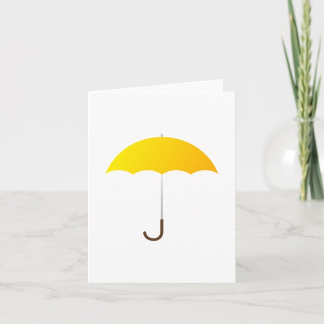 Carte Parapluie jaune (Devant)