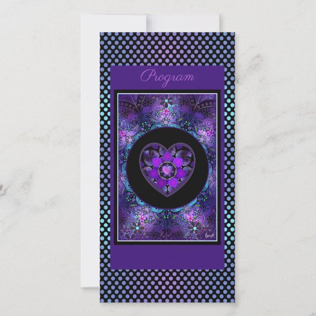 Carte Parapluie violet & coeurs .7 (Dos)