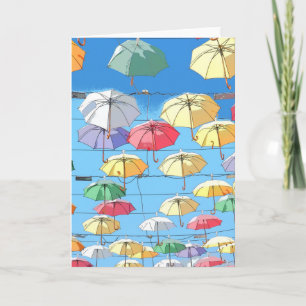 Carte Parapluies dans le Sky Greeting Card