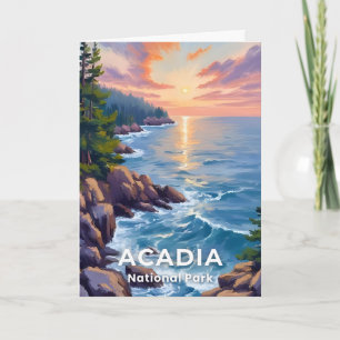 Carte Parc national d'Acadia   Peinture de voyage dans l