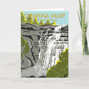 Carte Parc national de la vallée de Cuyahoga Ohio Vintag