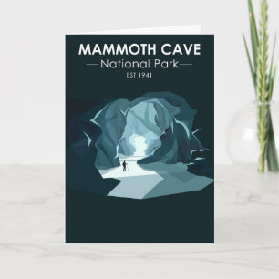 Carte Parc national de Mammoth Cave Kentucky Vintage