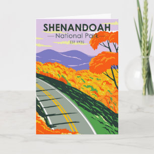 Carte Parc national de Shenandoah Skyline Drive Virginie