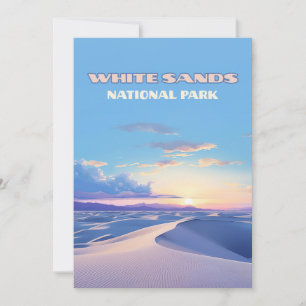 Carte Parc national de White Sands Sunset Dunes Nouveau 
