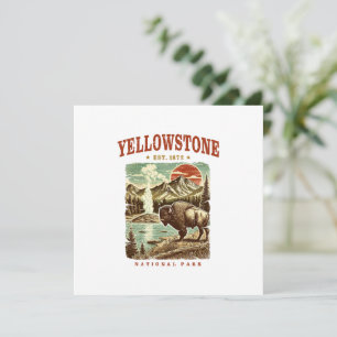 Carte Parc national de Yellowstone - Montagne et bison