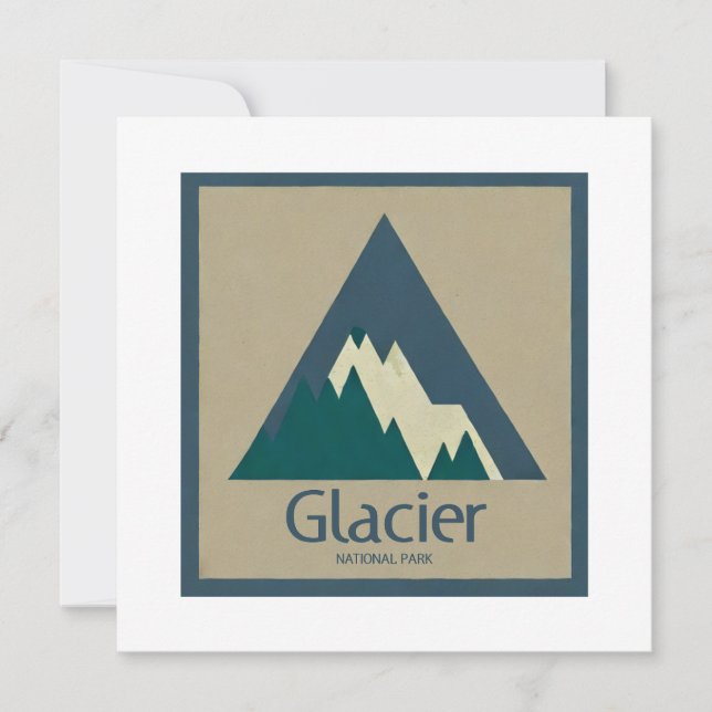 Carte Parc national des Glaciers Rustique (Devant)