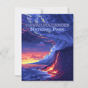 Carte Parc national des volcans d'Hawaii Big Island Card