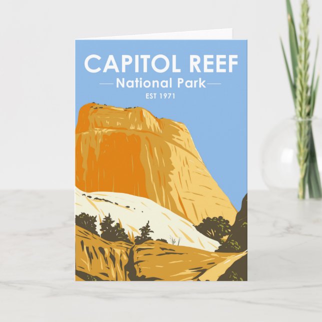 Carte  Parc national du Capitol Reef Utah Golden Throne (Devant)