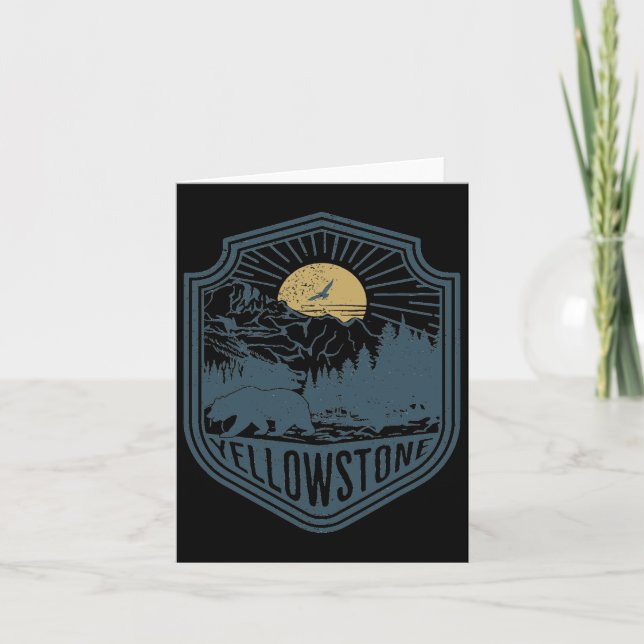 Carte Parc national Yellowstone Bear Nature Randonnée Ou (Devant)