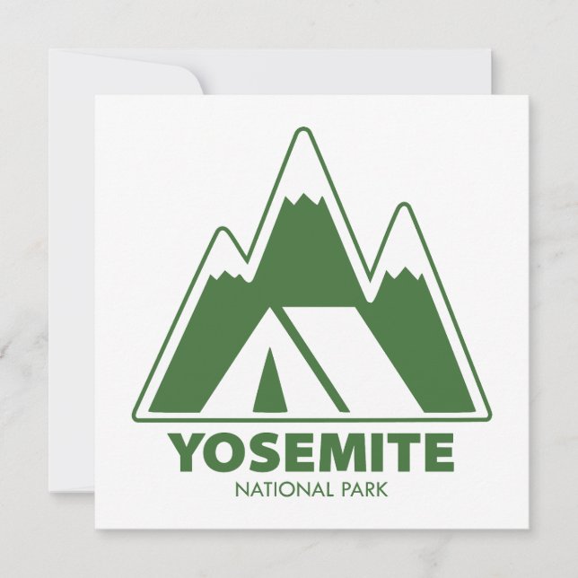 Carte Parc national Yosemite Montagnes Camping (Devant)