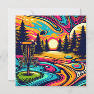 Carte Parcours de golf cool Disk à Sunset