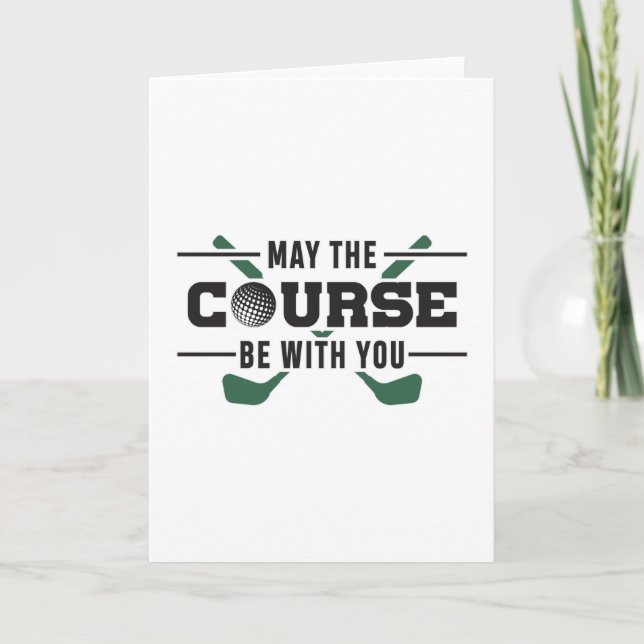 Carte Parcours Soyez Avec Vous Golf Golfer Drôle Cadeau (Devant)
