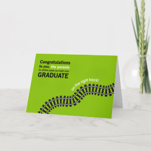 Carte Parent-Diplômé de félicitations sur le bon chemin