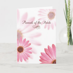 Carte Parents de la mariée Félicitations Poies Roses