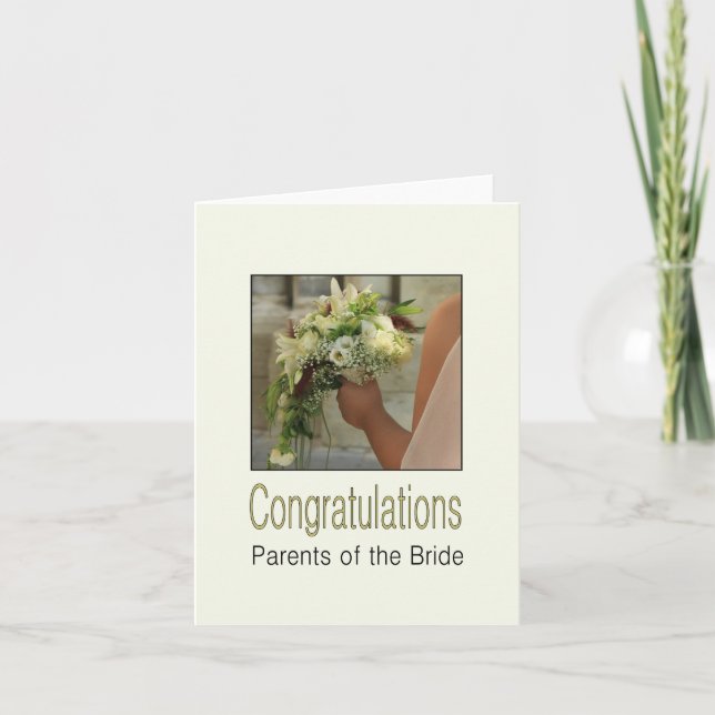 Carte parents de la mariée mariage félicitations (Devant)