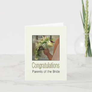 Carte parents de la mariée mariage félicitations