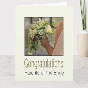 Carte parents de la mariée mariage félicitations