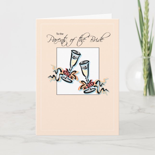 Carte Parents du toast de mariée (Devant)