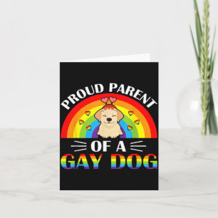 Carte Parents d'un chien gay Fierté arc-en-ciel LGBTQ
