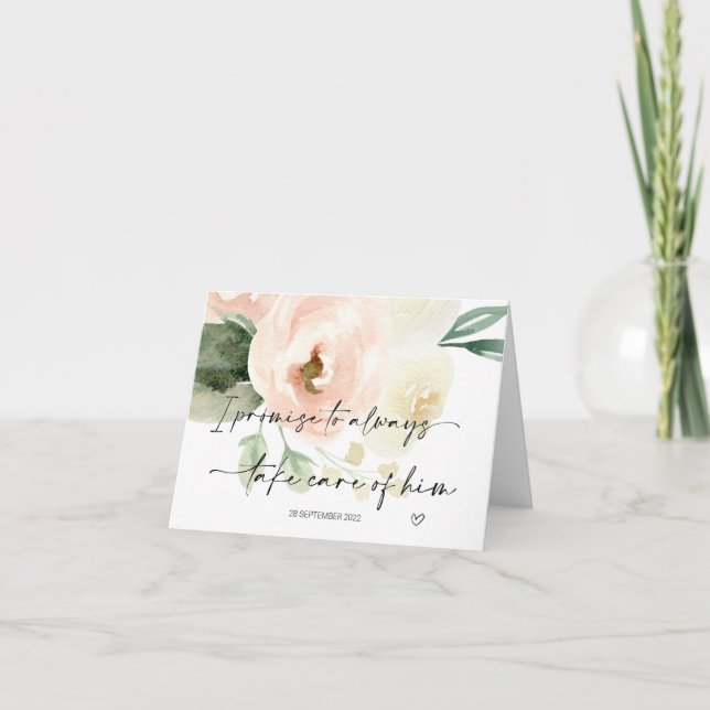 Carte Parents en droit Cadeau Mariée Cadeau Soins de Lui (Devant)