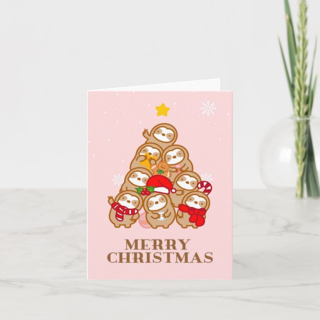 Carte Paresseux de l'Arbre de Noël (Devant)