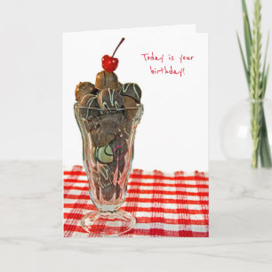 Carte parfait de truffe de chocolat d'anniversaire