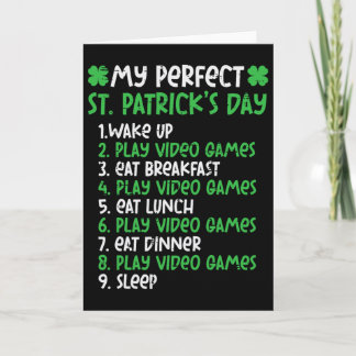 Carte Parfait jeu vidéo Saint-Patrick hommes joueurs