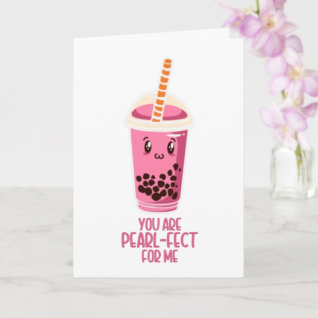Carte Parfait pour moi boba perle thé boisson kawaii mig (Orchidée)