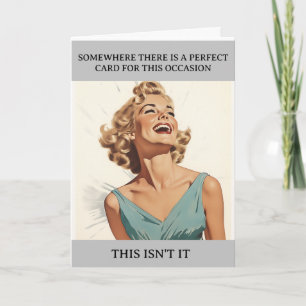 Carte parfaite Funny Humour Retro