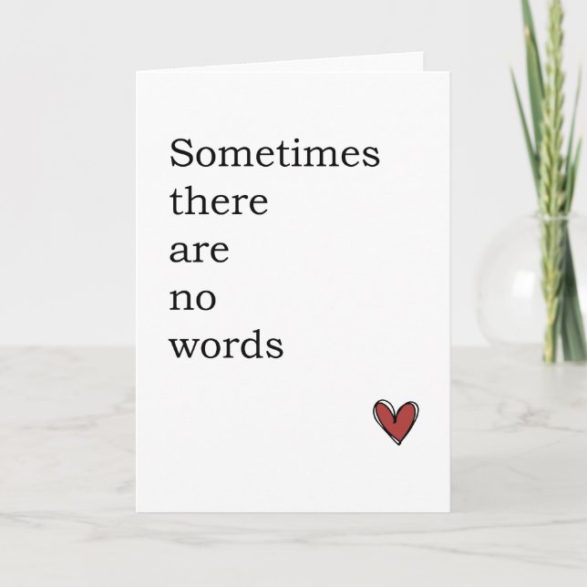 Carte parfois il n'y a pas de mots, de sympathie (Devant)