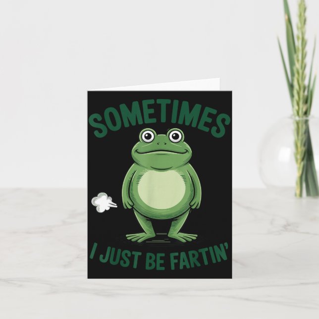 Carte Parfois je suis juste une grenouille qui péte Noël (Devant)