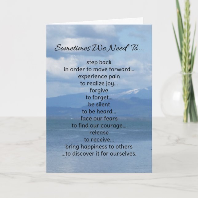 Carte Parfois, Nous Devons... Inspirer (Devant)