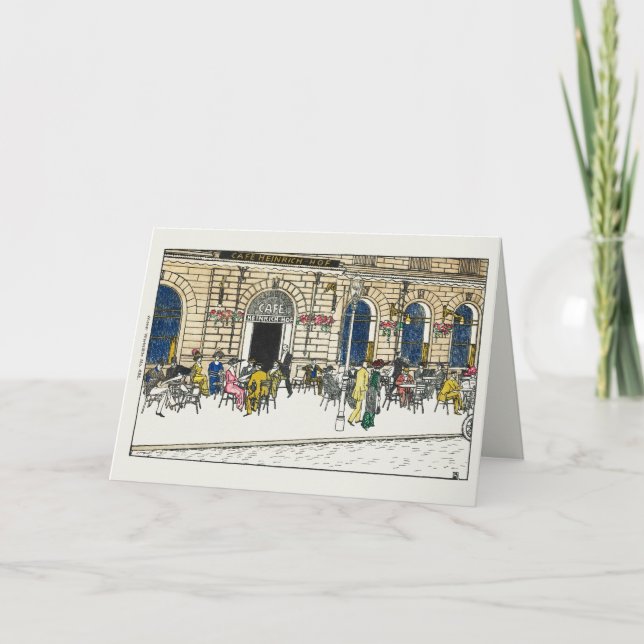 Carte Paris Café, Carte de remerciements (Devant)