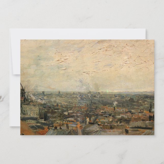 Carte Paris depuis Montmartre par Vincent van Gogh (Devant)