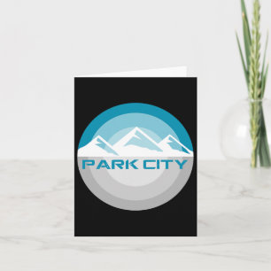 Carte Park City Utah Vintage Retro Snowboard T