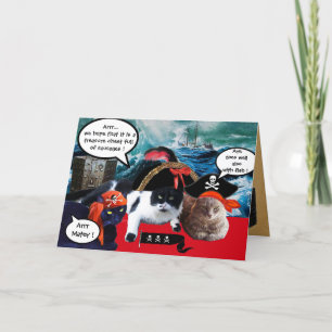 CARTE PARLER DE CHATS DE PIRATES, PIRATES ANCIENNES CART